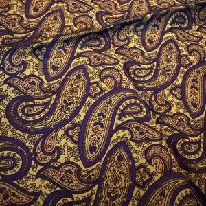 Vintage Silk Paisley Pocket  Square